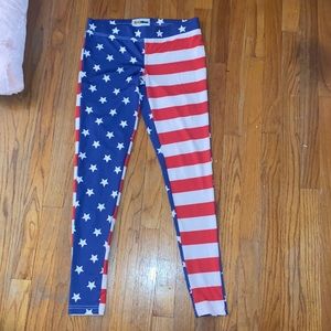 Fun American flag leggings!!